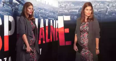 Kisio chwali się brzuchem na premierze filmu!