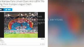 "Świńska zemsta kibiców Legii na UEFA". Świat pisze o oprawie warszawskich fanów