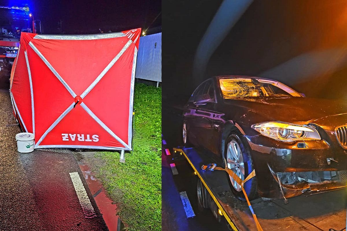 Policja: Noście odblaski! BMW i śmiertelny wypadek w Łódzkiem