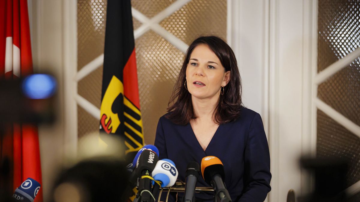 ANKARA, TURKEY - DECEMBER 20: Annalena Baerbock, German Foreign Minister, speaks to the media on December 20, 2024 in Ankara, Turkey. (Photo by Thomas Trutschel/Photothek via Getty Images)