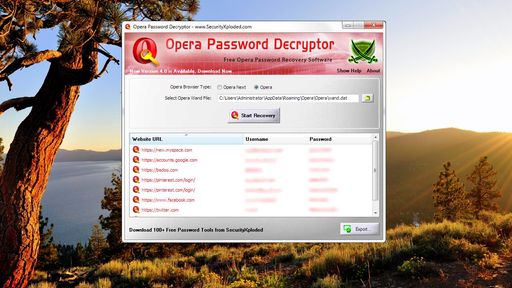 Opera Password Decryptor