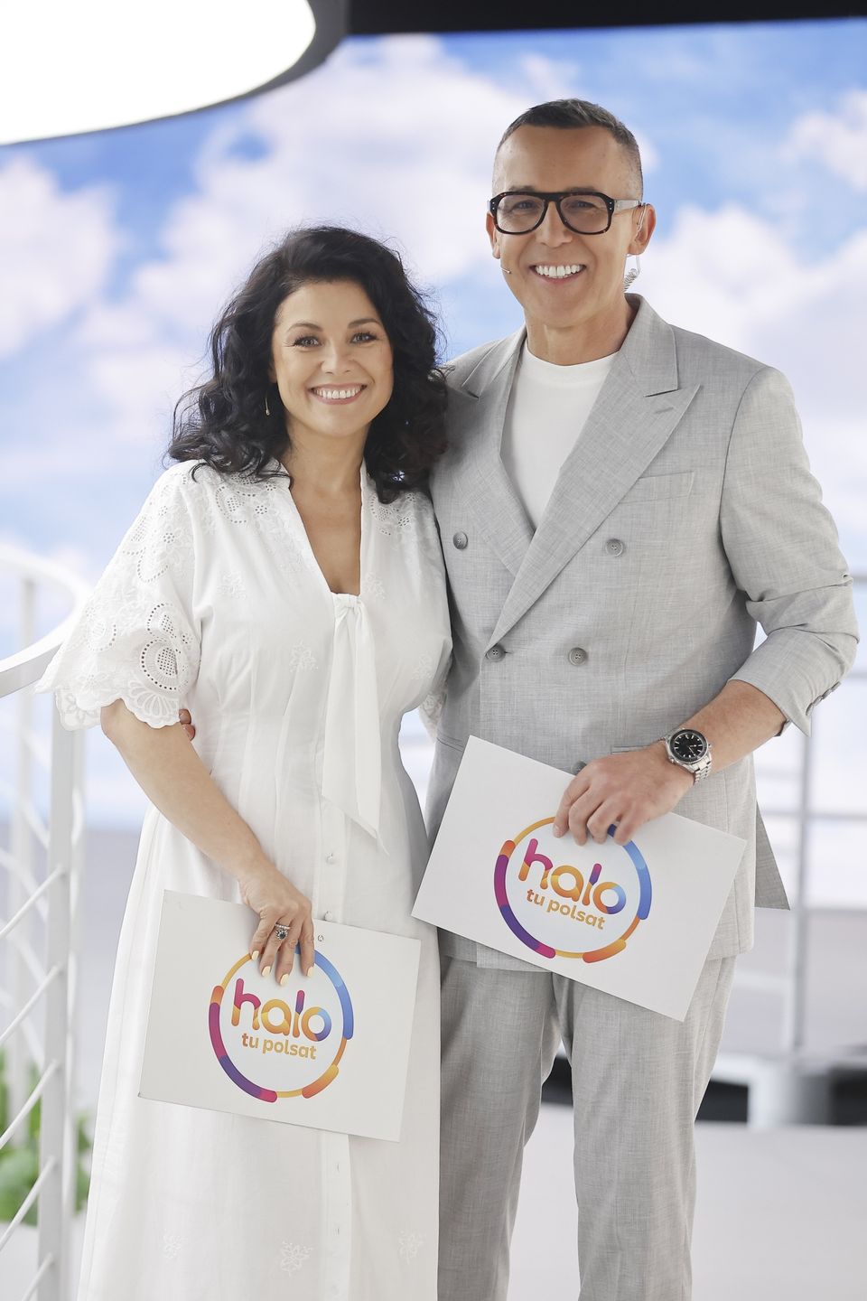 Maciej Kurzajewski i Katarzyna Cichopek w "halo tu polsat"