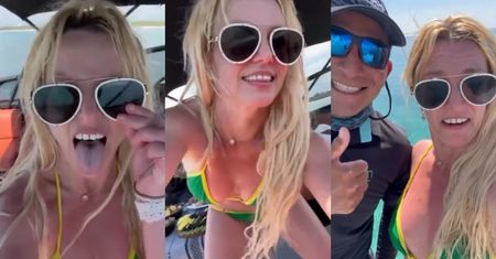 Fani ZANIEPOKOJENI zachowaniem Britney Spears: wygina się na łódce do piosenki Timberlake'a i bełkocze z dziwnym akcentem