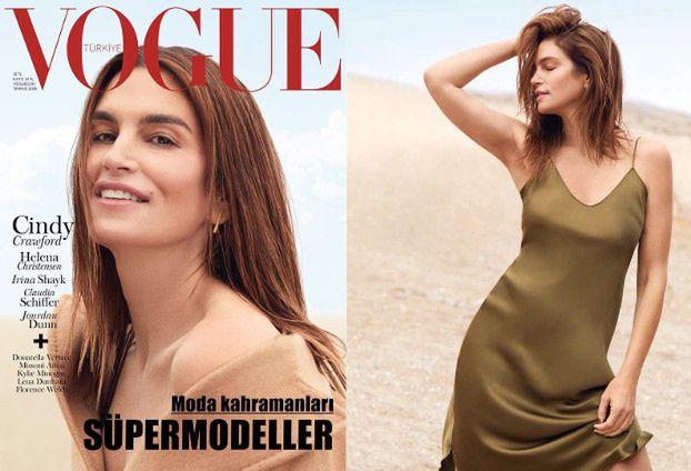 Cindy Crawford na wyjątkowo niekorzystnej okładce "Vogue'a"