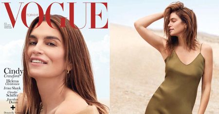Cindy Crawford na wyjątkowo niekorzystnej okładce "Vogue'a"