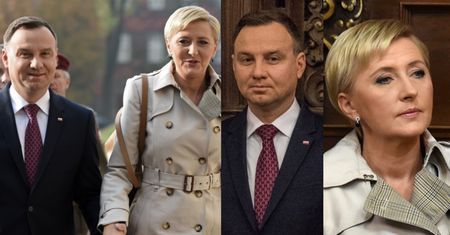 Elegancka Agata i Andrzej Duda idą za rękę na mszę świętą (ZDJĘCIA)