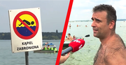 Sinice w Zalewie Zegrzyńskim. Polacy ignorują zakazy. "Szkoda dzieci, nieodpowiedzialni rodzice"