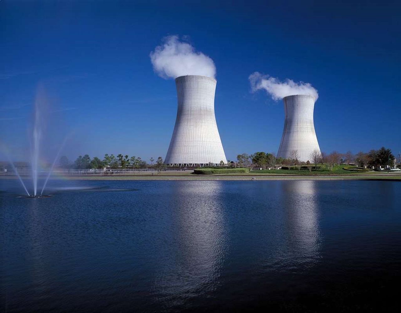 Cooling towers of a nuclear power plant