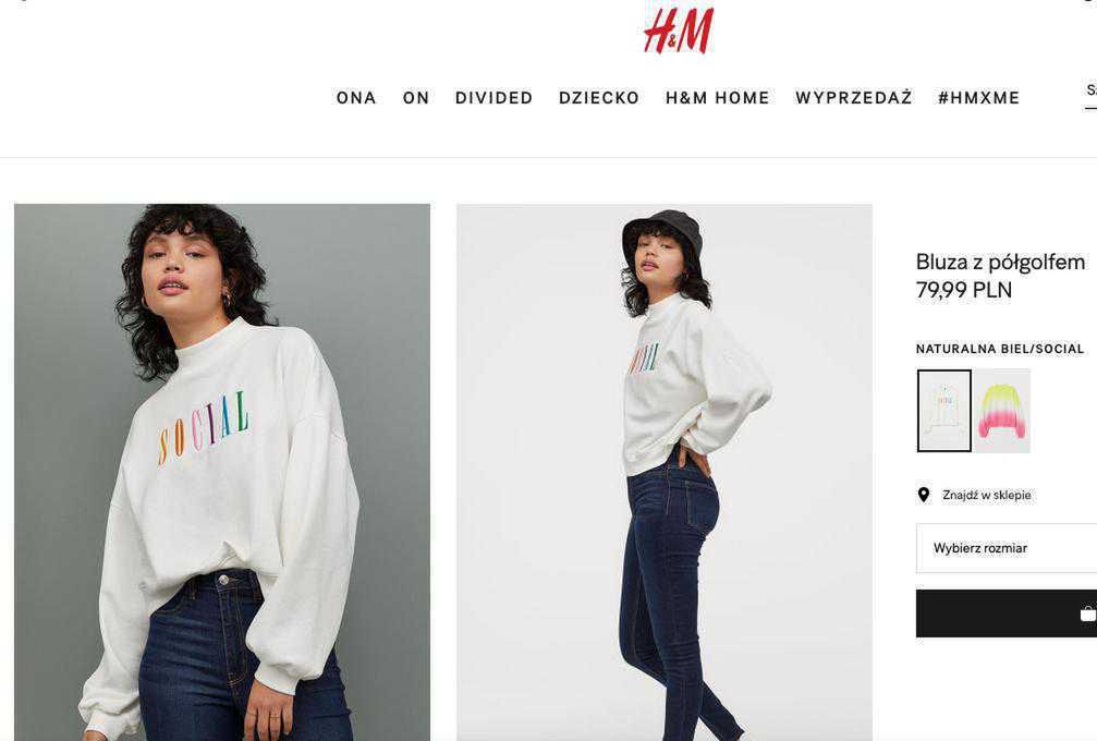 Bluza z napisem SOCIAL z H&M