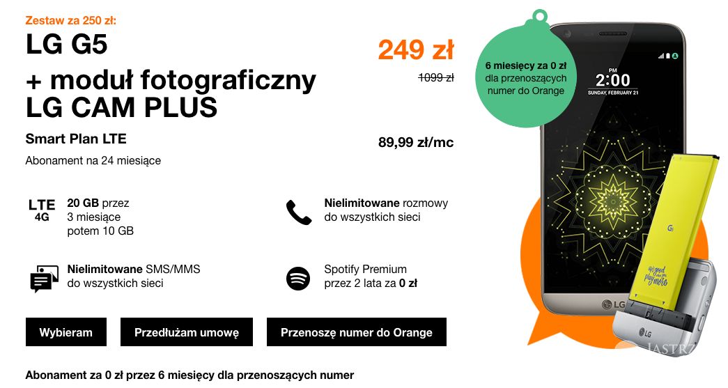 LG G5 + moduł fotograficzny LG CAM PLUS - oferta świąteczna, od 249 zł