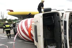 Pościg za niemiecką betoniarką zakończył się w Polsce