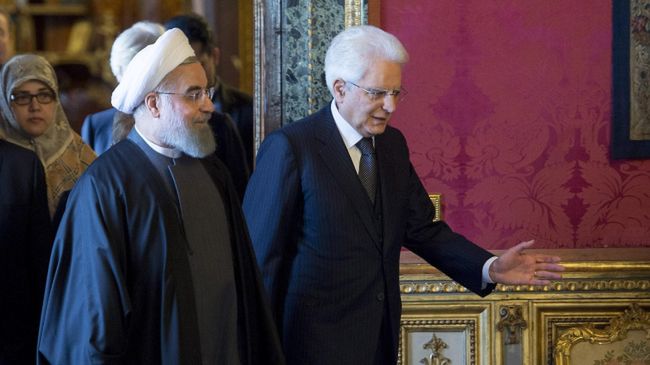 Hasan Rowhani podczas wizyty we Włoszech