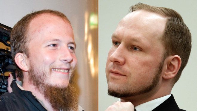 Gottfrid Svartholm Warg (z lewej) i Anders Breivik (z prawej)