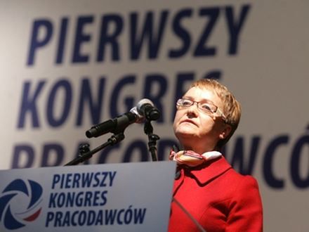 Henryka Bochniarz ponownie szefową Polskiej Konfederacji Pracodawców Prywatnych Lewiatan