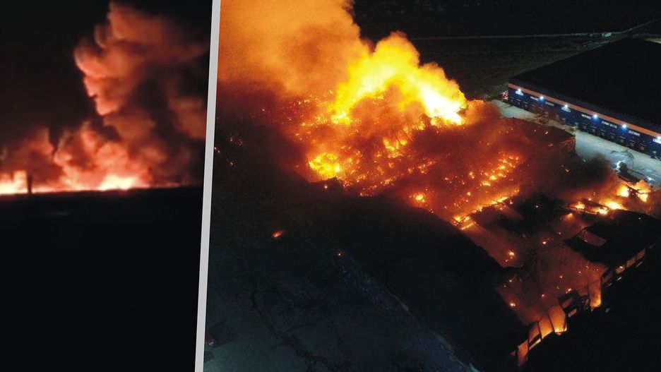 Ogromny pożar magazynów z materiałami propagandowymi reżimu Putina