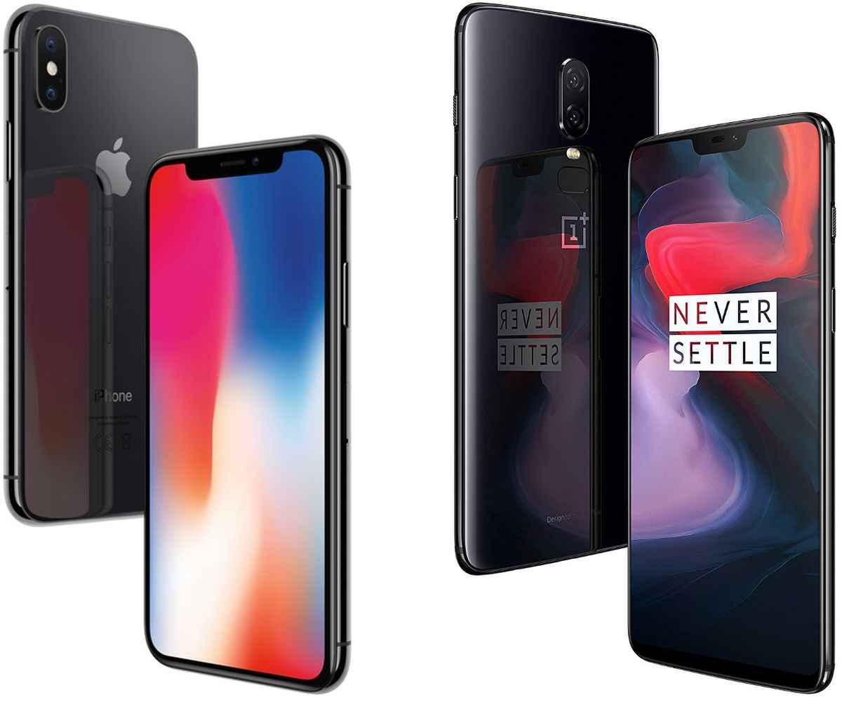 iPhone X i OnePlus 6