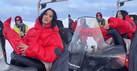 Justyna Steczkowska zakłada kozaki na szpilce na spacer po zaśnieżonych górach: "TO JEST PRZEDŁUŻENIE MOJEJ NOGI"
