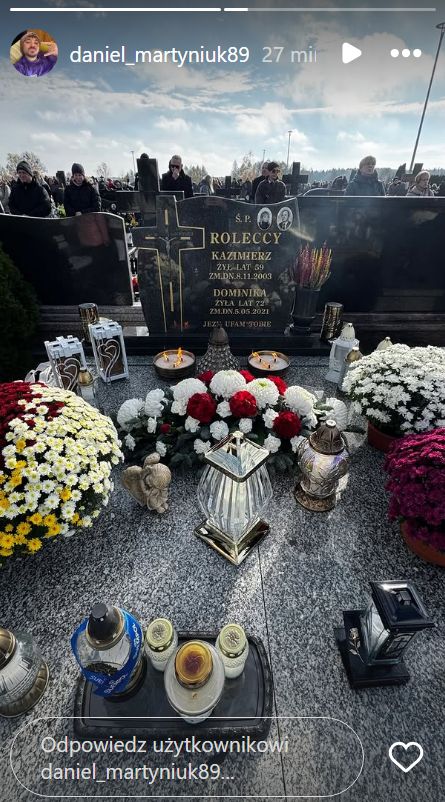 Daniel Martyniuk odwiedził cmentarz