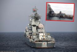 Jak "Moskwa" szła na dno. Ostatnie zdjęcia i nagranie rosyjskiego krążownika