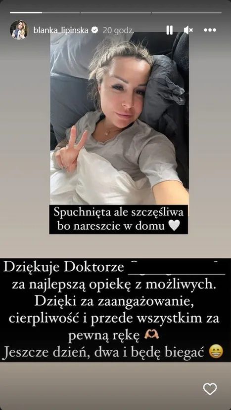 Blanka Lipińska wyszła ze szpitala