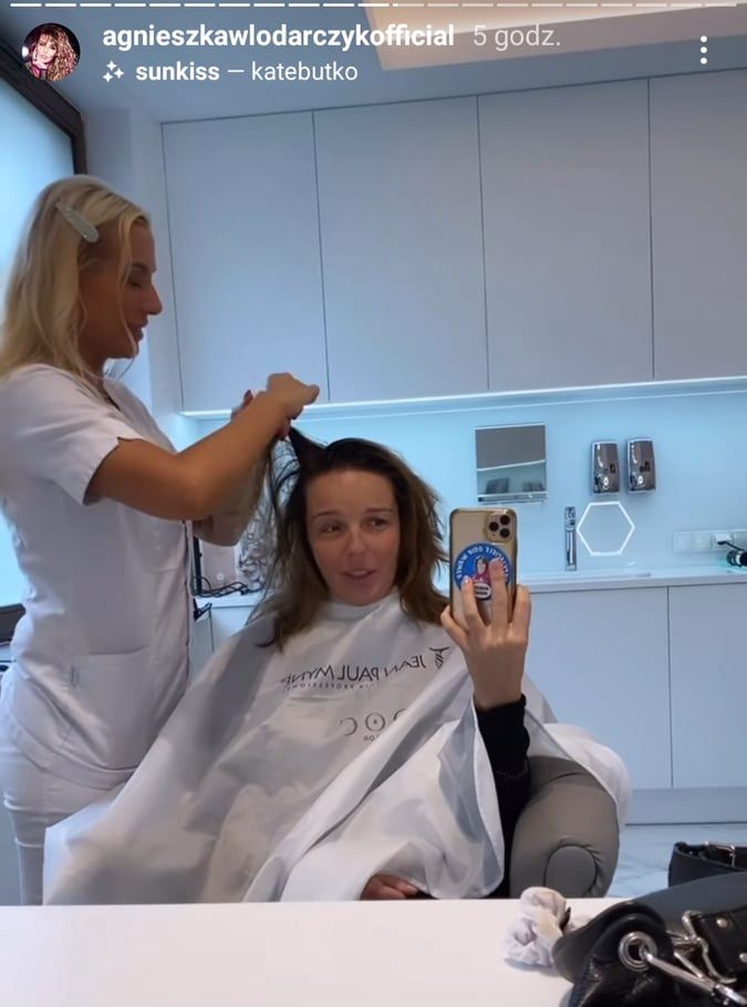 Agnieszka Włodarczyk odwiedziła fryzjera
