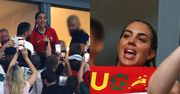 Georgina Rodriguez wsparła Cristiano Ronaldo na meczu z Gruzją. Na trybunach szpanowała wysadzanym kryształkami zegarkiem (ZDJĘCIA)