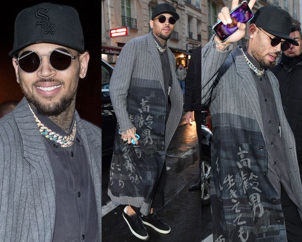 Wystylizowany Chris Brown lansuje się na tygodniu mody