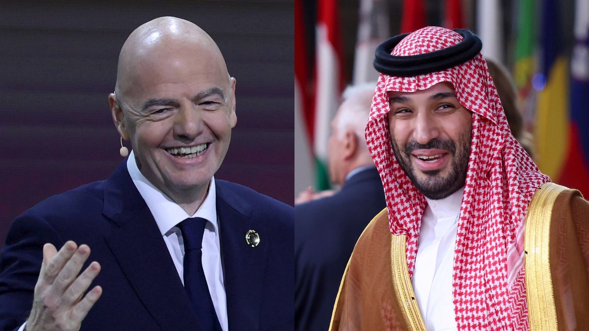 Getty Images / Brennan Asplen oraz Jean Catuffe / Na zdjęciu: Gianni Infantino i Mohammed bin Salman