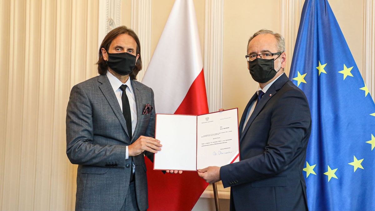 Piotr Bromber (po lewej) został wiceministrem zdrowia ds. dialogu społecznego 