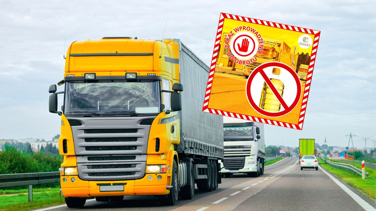 Tony oleju słonecznikowego z zakazem wjazdu do Polski