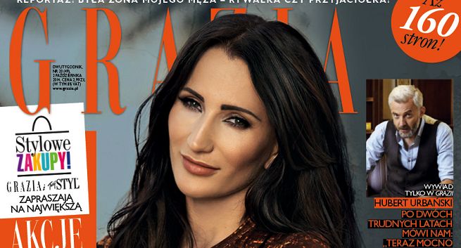 „Grazia” z akcją rabatową „Stylowe zakupy”. Justyna Steczkowska na okładce