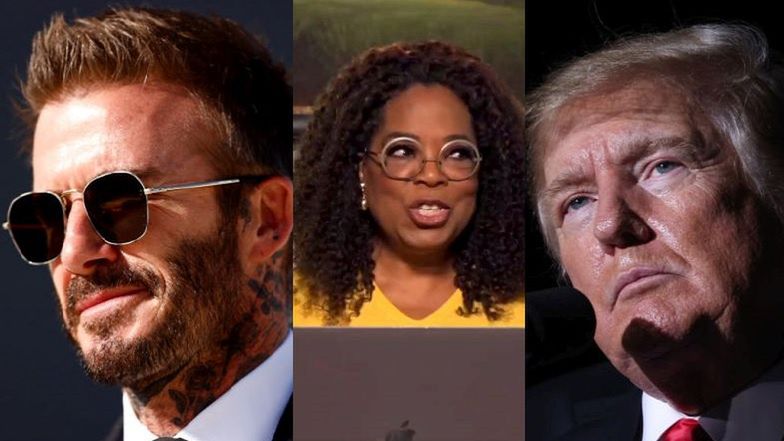 David Beckham, Oprah Winfrey, Donald Trump