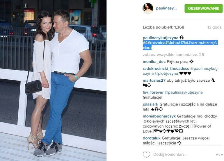 Paulina Sykut obchodzi czwartą rocznicę ślubu