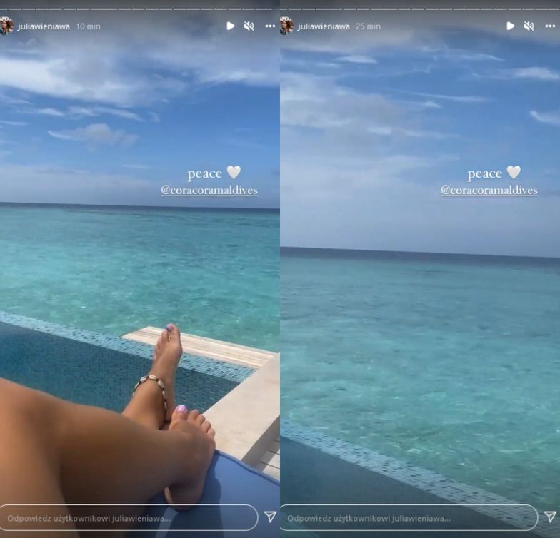 Julia Wieniawa i Nikodem Rozbicki na wakacjach na Malediwach