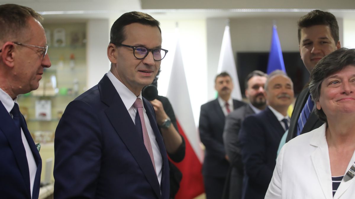 Warszawa, 19.07.2023. Premier Mateusz Morawiecki (2L), minister rolnictwa i rozwoju wsi Robert Telus (L) i ambasador Republiki Bułgarii Margarita Ganeva (P) podczas spotkania ministrów rolnictwa Bułgarii, Rumunii, Słowacji, Węgier i Polski w siedzibie Ministerstwa Rolnictwa i Rozwoju Wsi w Warszawie, 19 bm. (sko) PAP/Albert Zawada