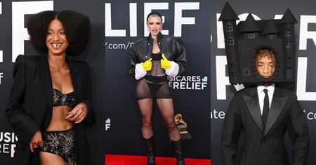 Modowe KOSZMARKI z Grammy 2025: Willow Smith i Julia Fox w bieliźnie, Jaden Smith z zamkiem na głowie