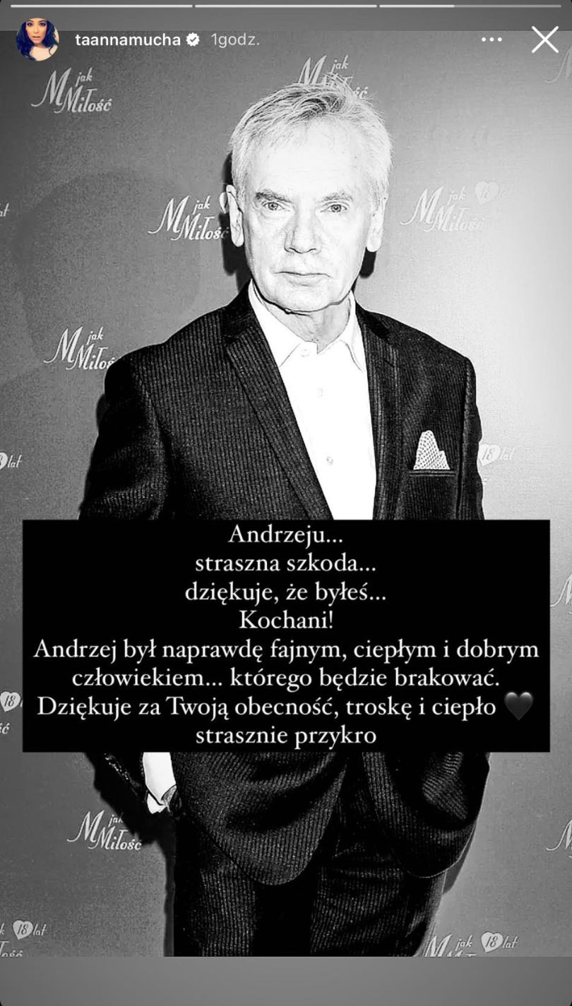 Anna Mucha żegna Andrzeja Precigsa