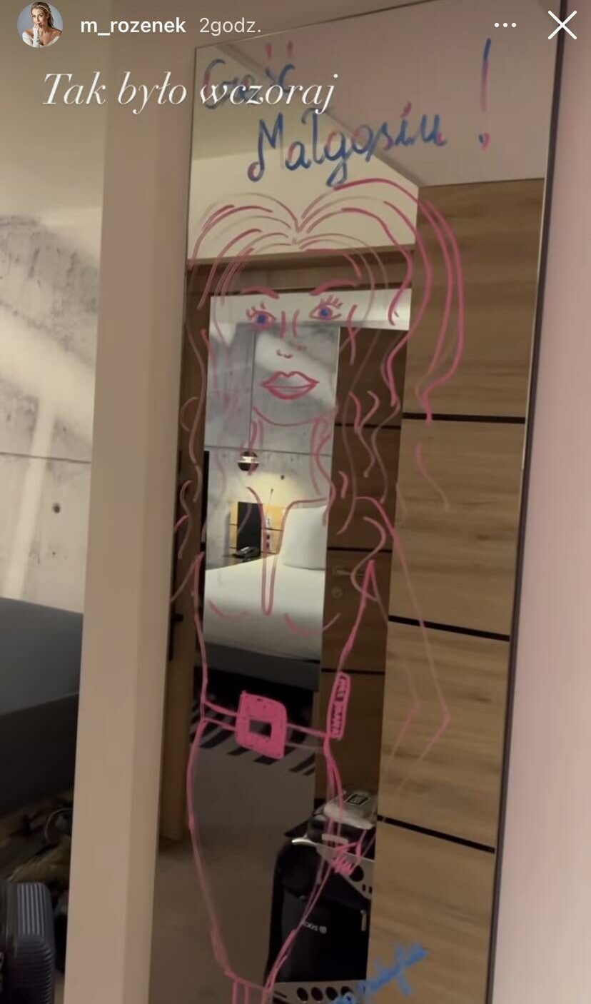 Małgorzata Rozenek powitana w hotelu po królewsku