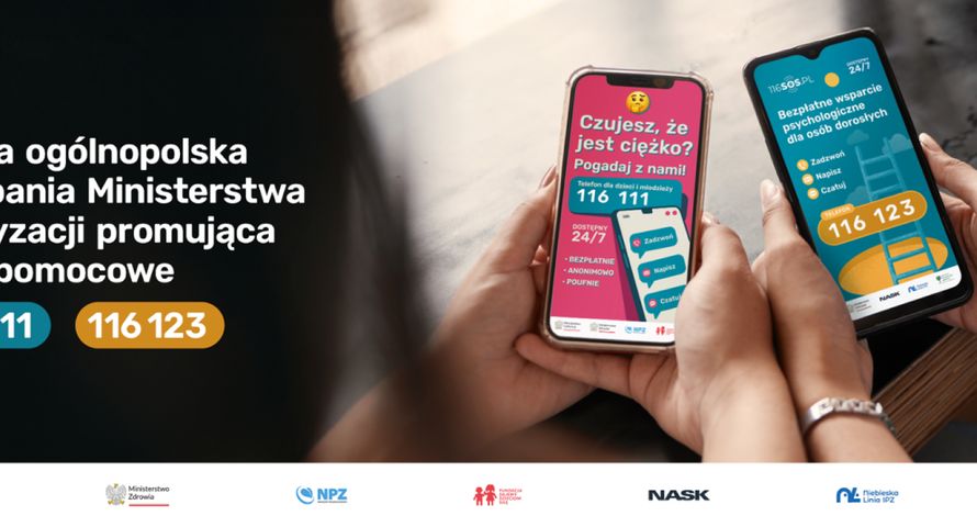 116 111 i 116 123. Ministerstwo Cyfryzacji promuje linie z pomocą psychologiczną