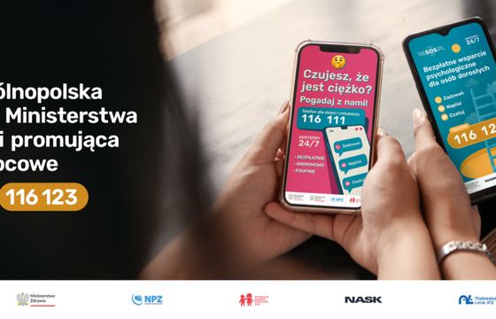 116 111 i 116 123. Ministerstwo Cyfryzacji promuje linie z pomocą psychologiczną