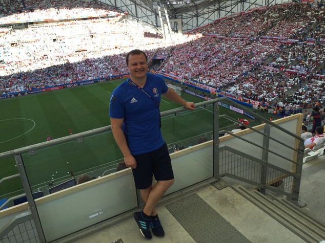 Bogdan w trakcie EURO 2016 we Francji, które relacjonował dla UEFA