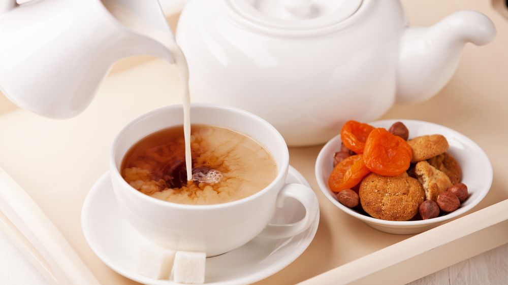 Kawa zbożowa w proszku przygotowana z mlekiem pełnotłustym