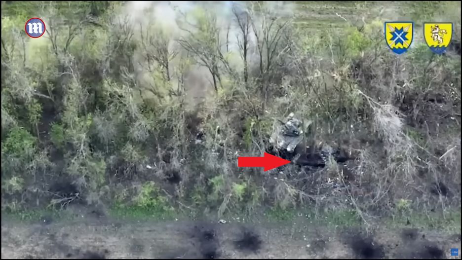 Brawurowa szarża ukraińskiego czołgu na okop zakończona kapitulacją pary Rosjan.
