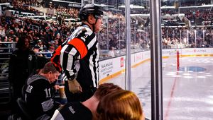 To znany aktor. W takim stroju pojawił się na meczu