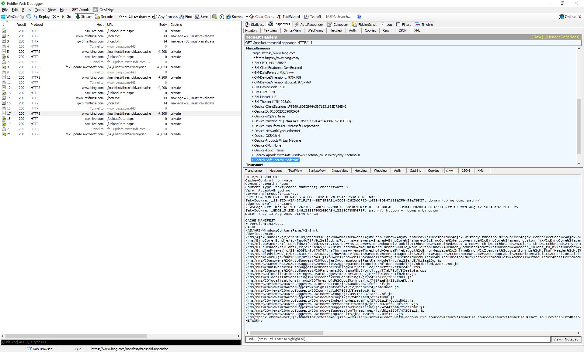 Analiza aktywności sieciowej Windows 10. Źródło: arstechnica.co.uk