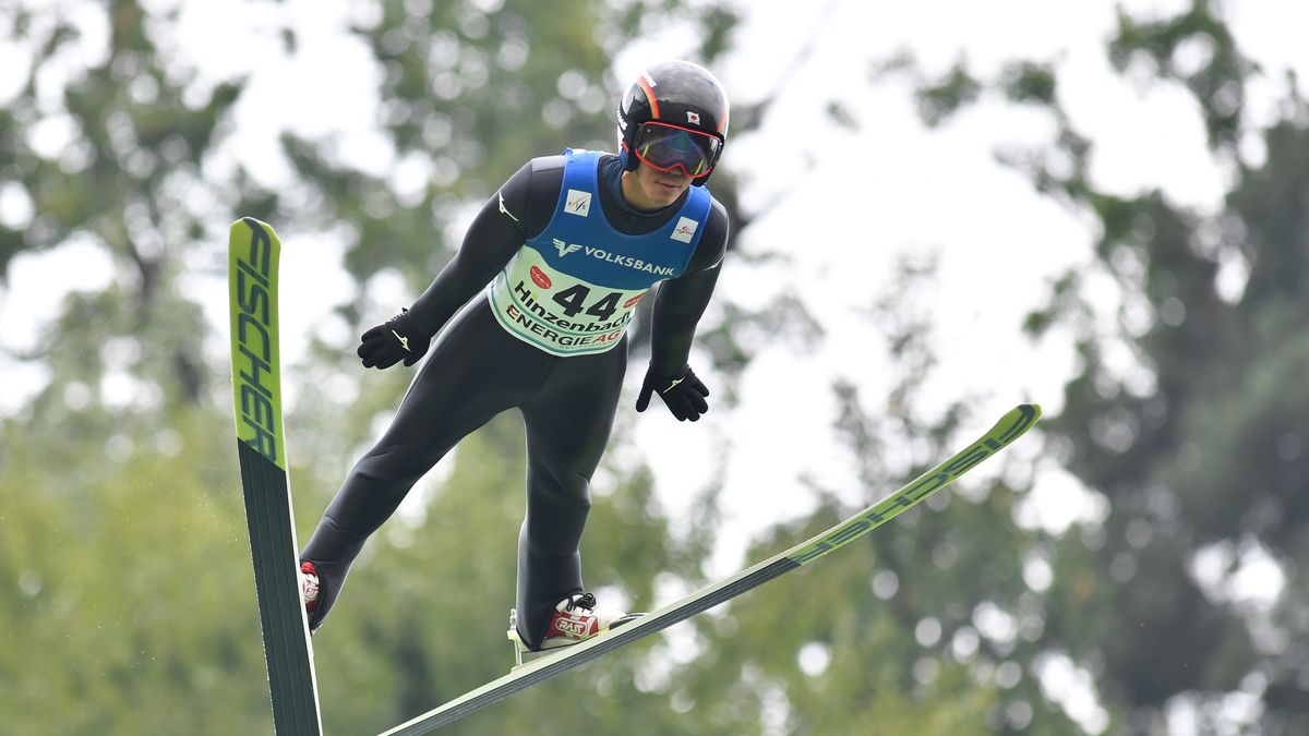 EFERDING, AUSTRIA - SEPTEMBER 25: Ren Nikaido of Japan competes during the FIS Grand Prix Skijumping Hinzenbach at Energie AG Skisprungarena on September 25, 2022 in Eferding, Austria. (Photo by Franz Kirchmayr/SEPA.Media/Getty Images)