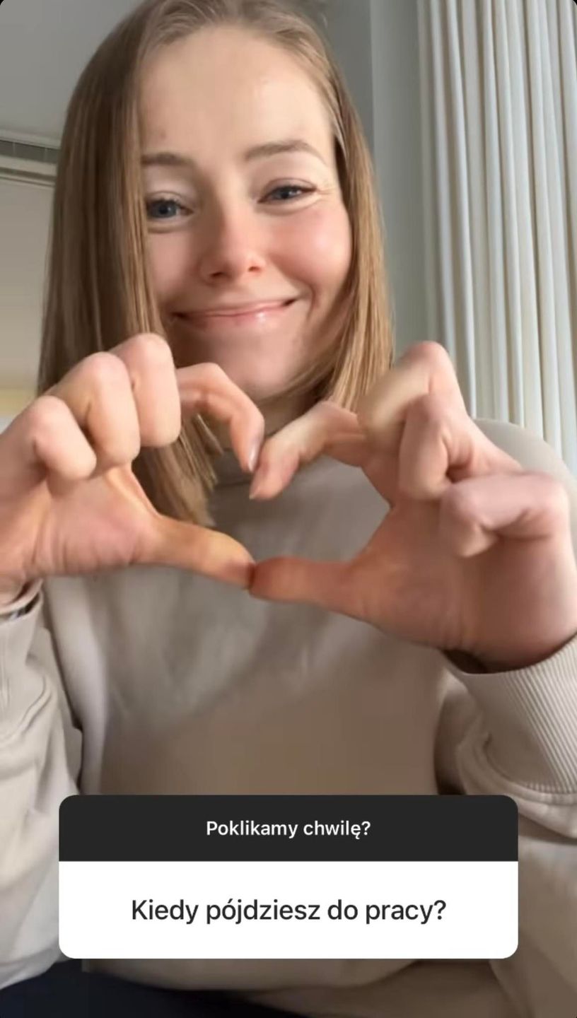 Agata Rubik odpowiada fance, kiedy pójdzie do pracy