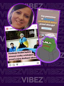 Kaja Godek i jej fundacja "pomaga" kobietom z Ukrainy. Rozdaje ulotki z rozerwanymi płodami