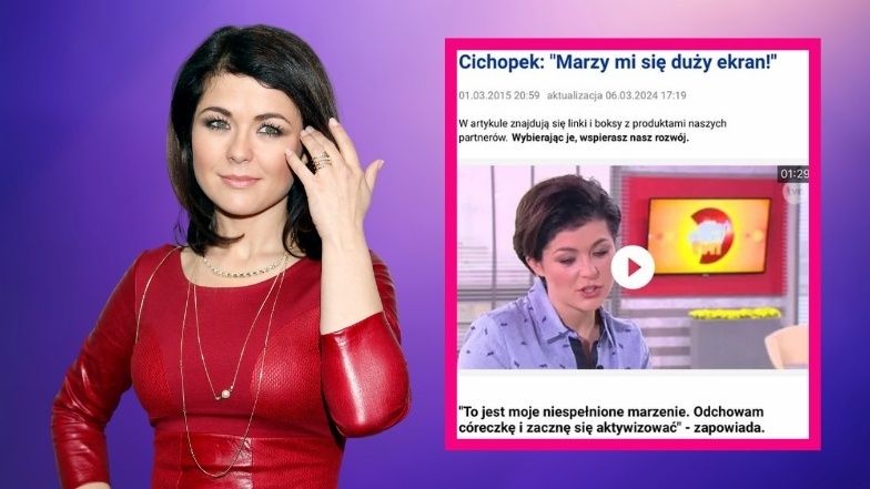 10 lat temu Kasia Cichopek chciała zostać gwiazdą filmową