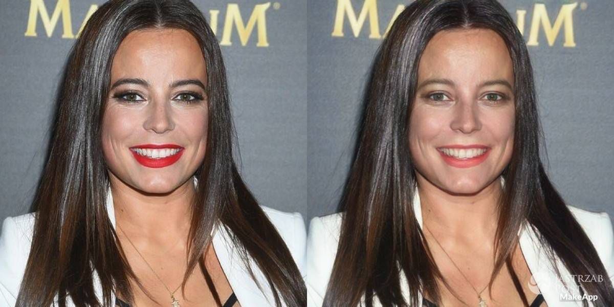 Anna Mucha bez makijażu w aplikacji MAKEAPP